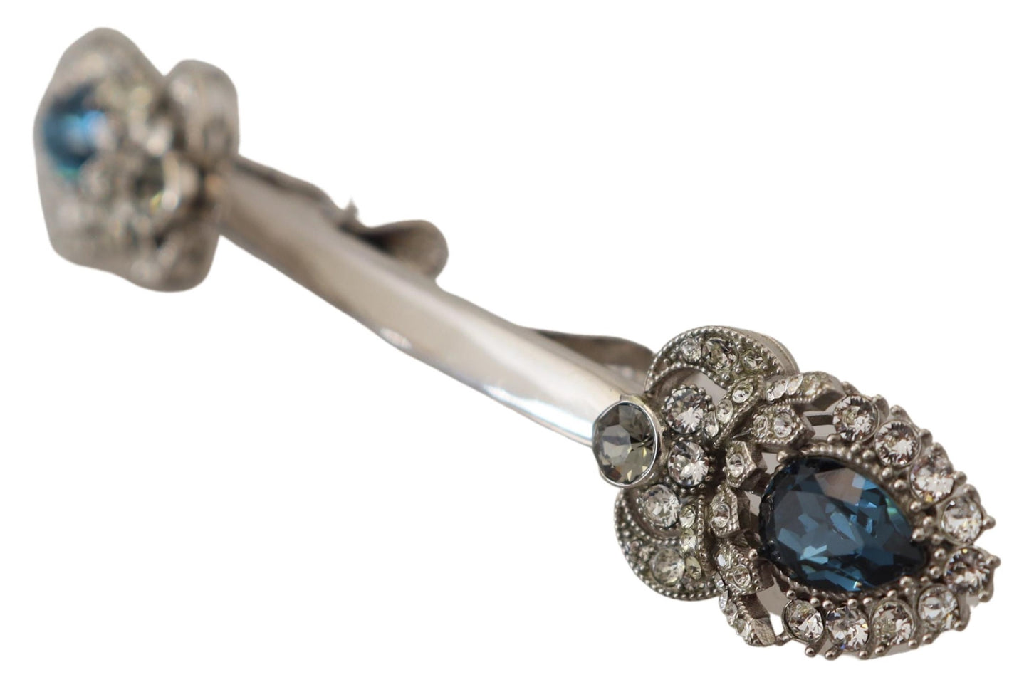 925 Sterling Silber Kristalle Pin Kragen Brosche