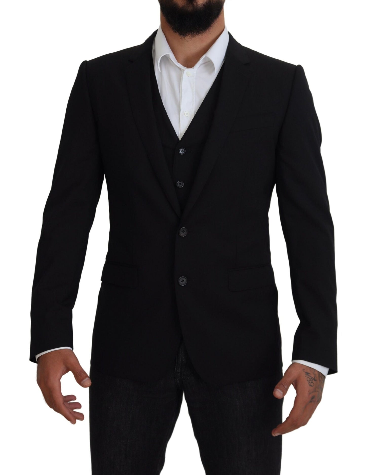 Schwarze Jacke Weste 2 Stück MARTINI Blazer