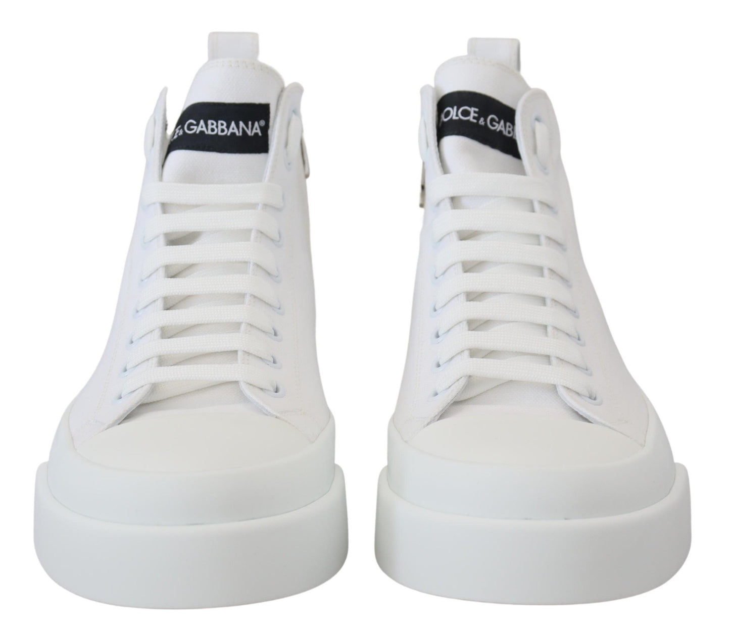Weiße Segeltuch Baumwolle High Tops Turnschuhe Schuhe