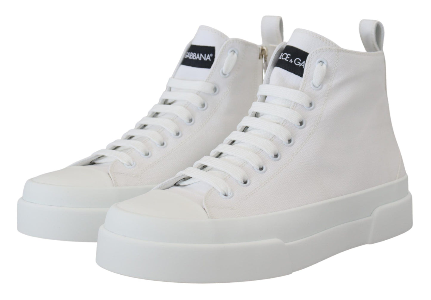 Weiße Segeltuch Baumwolle High Tops Turnschuhe Schuhe