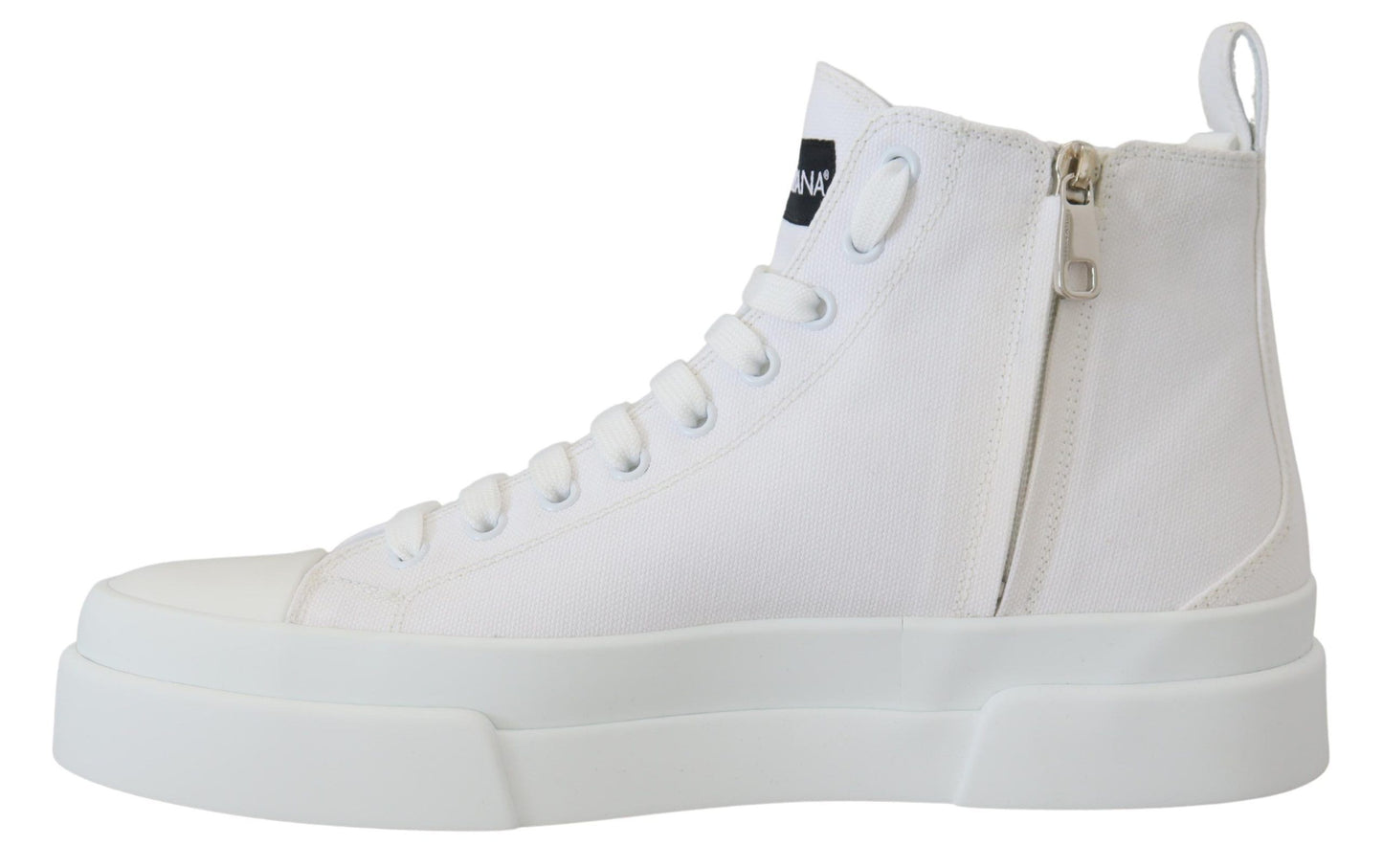 Weiße Segeltuch Baumwolle High Tops Turnschuhe Schuhe