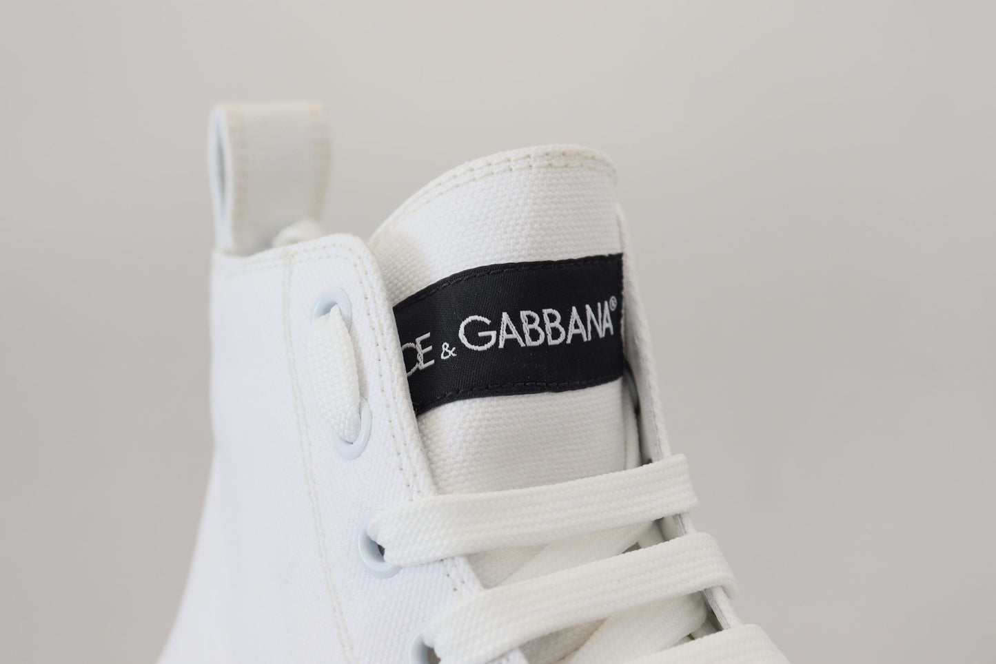 Weiße Segeltuch Baumwolle High Tops Turnschuhe Schuhe