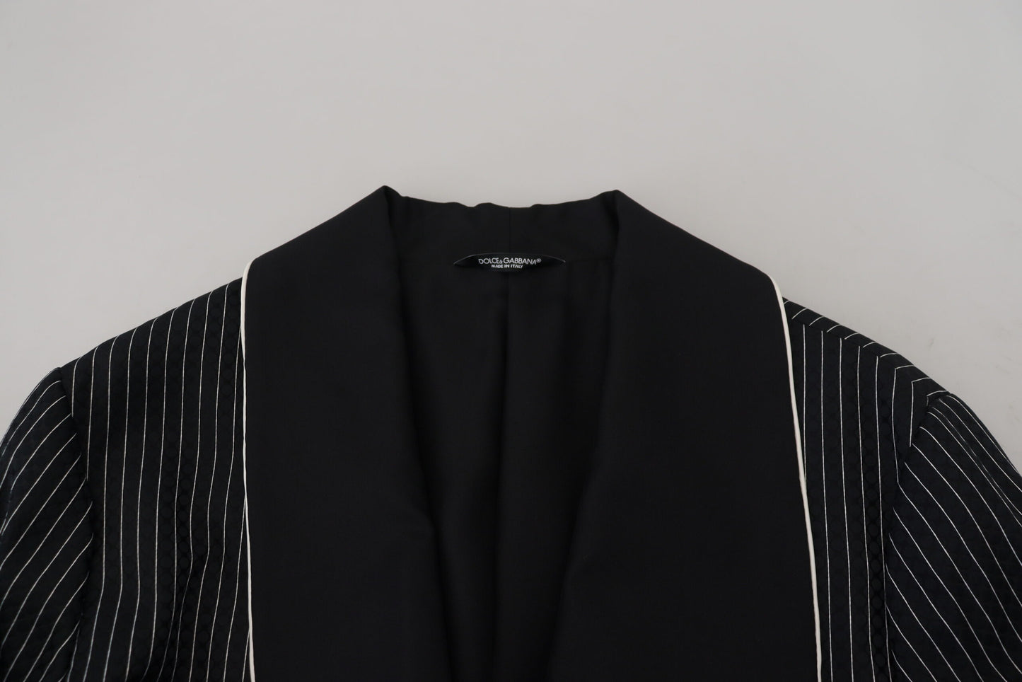 Schwarze Robe Gestreifte DG Patch Jacke Männer Blazer