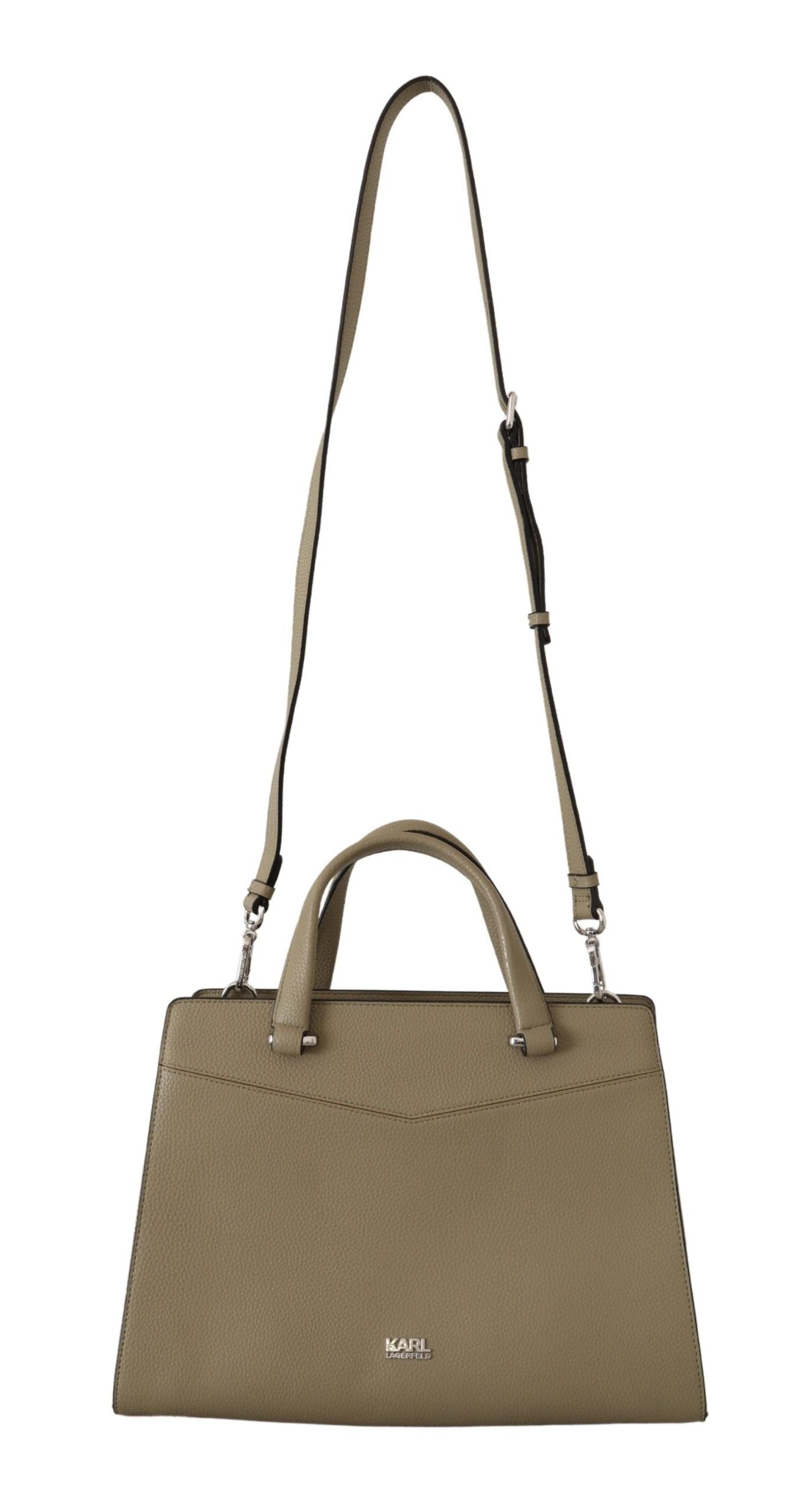 Salbeigrüne Leder-Tote-Tasche