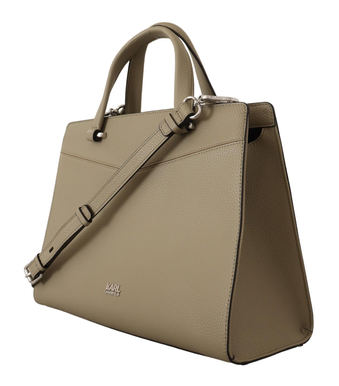Salbeigrüne Leder-Tote-Tasche