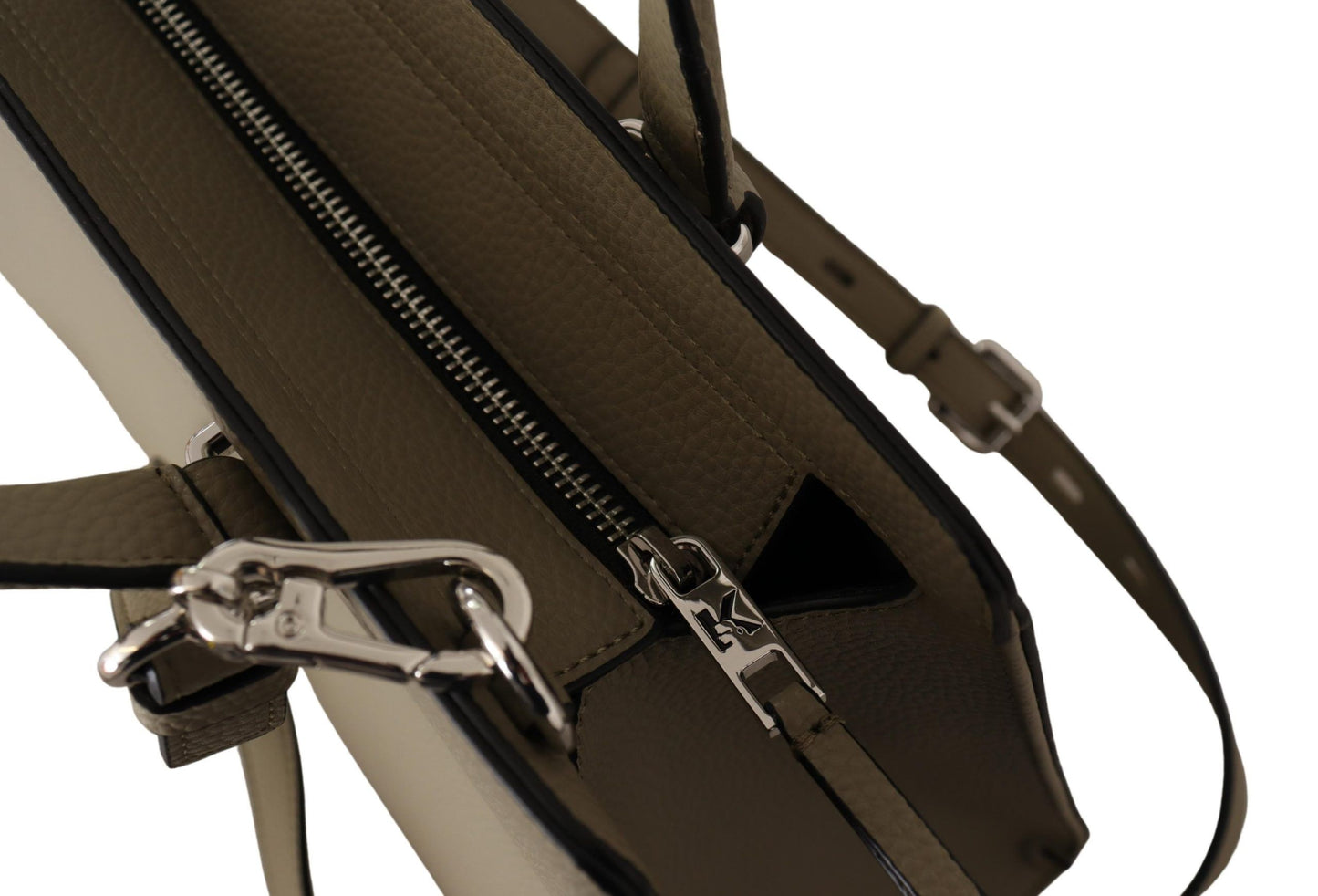 Salbeigrüne Leder-Tote-Tasche