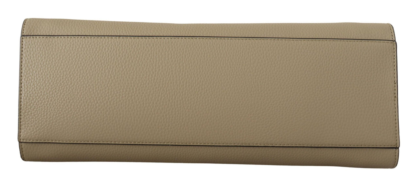 Salbeigrüne Leder-Tote-Tasche