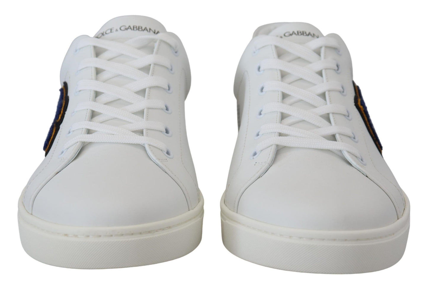 Weißes Leder DG Logo Casual Turnschuhe Schuhe
