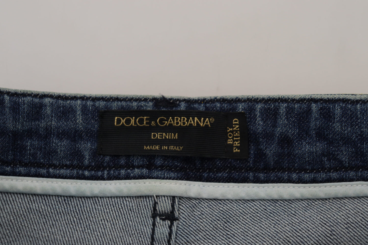 Gelbe Leoparden-Baumwoll-Straight-Denim-Jeans