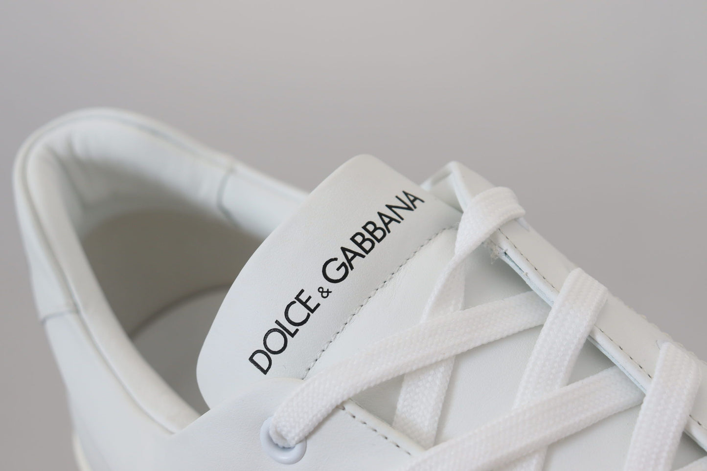 Weißes Leder DG Logo Casual Turnschuhe Schuhe