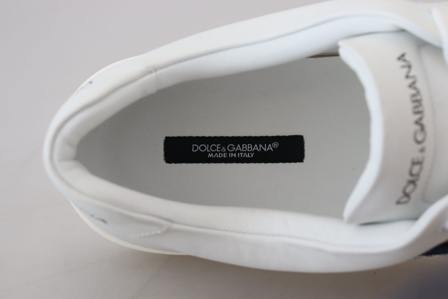 Weißes Leder DG Logo Casual Turnschuhe Schuhe