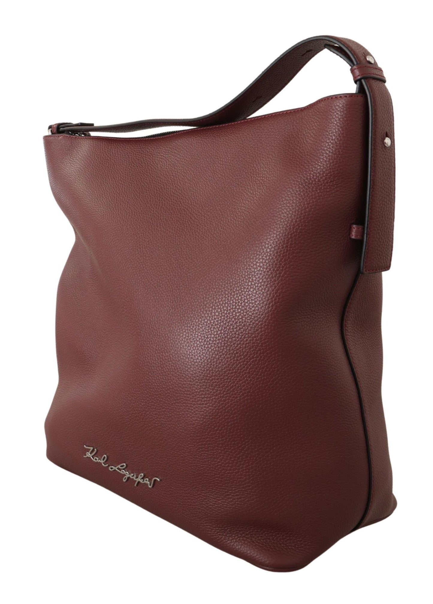 Wein Kieselstein Leder Tote Bag