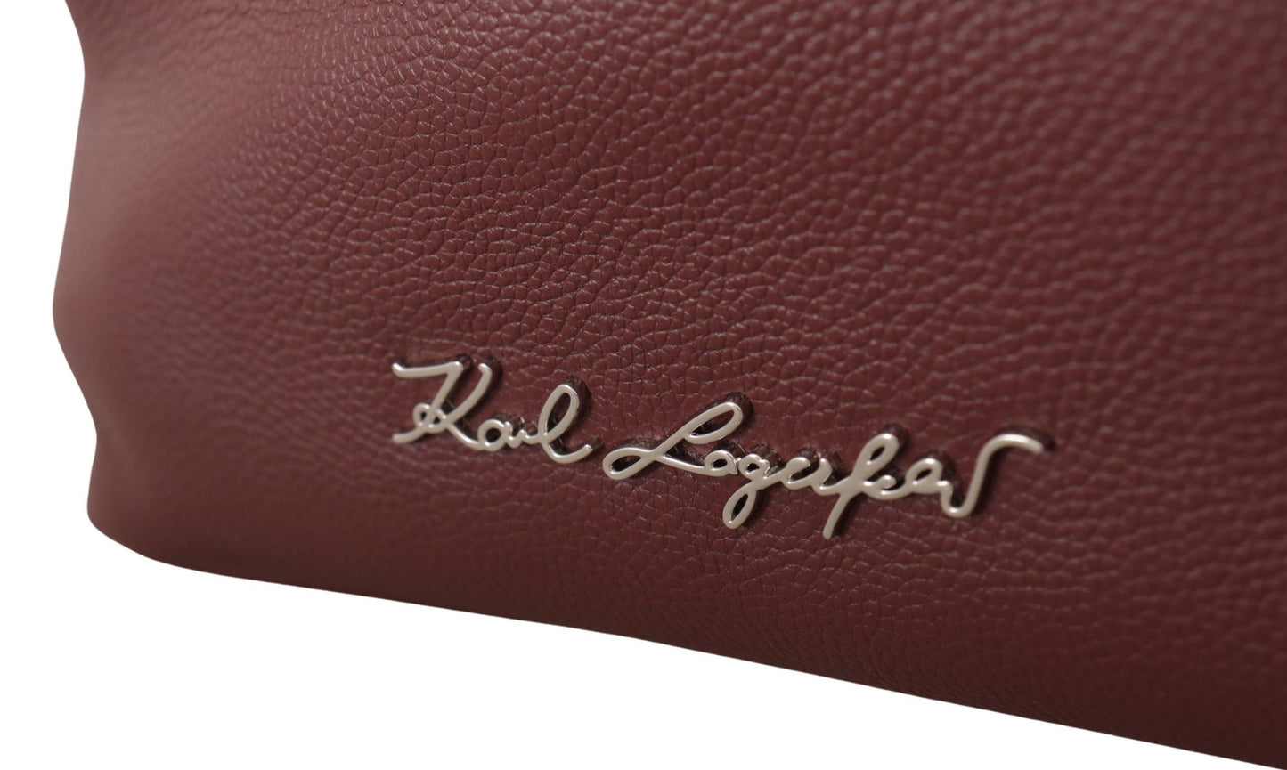 Wein Kieselstein Leder Tote Bag