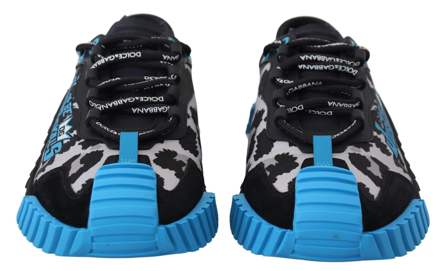 Schwarz Blau Stoff Lace Up NS1 Turnschuhe