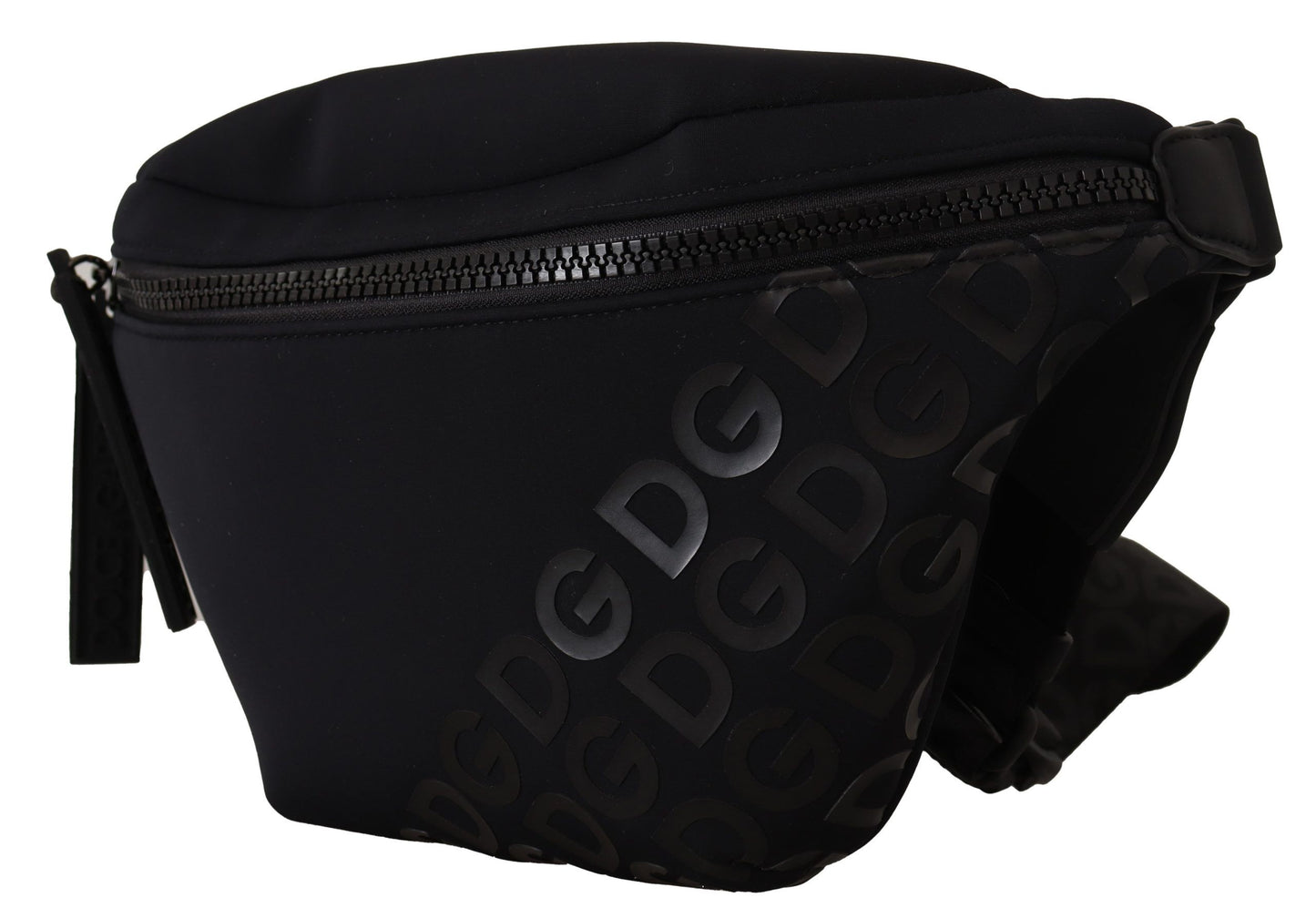 Schwarze Neopren-Tasche mit Millennials-Logo-Druck
