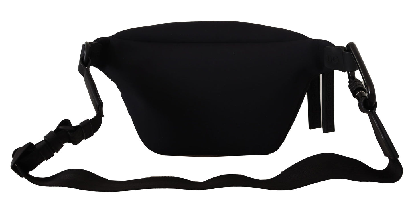 Schwarze Neopren-Tasche mit Millennials-Logo-Druck