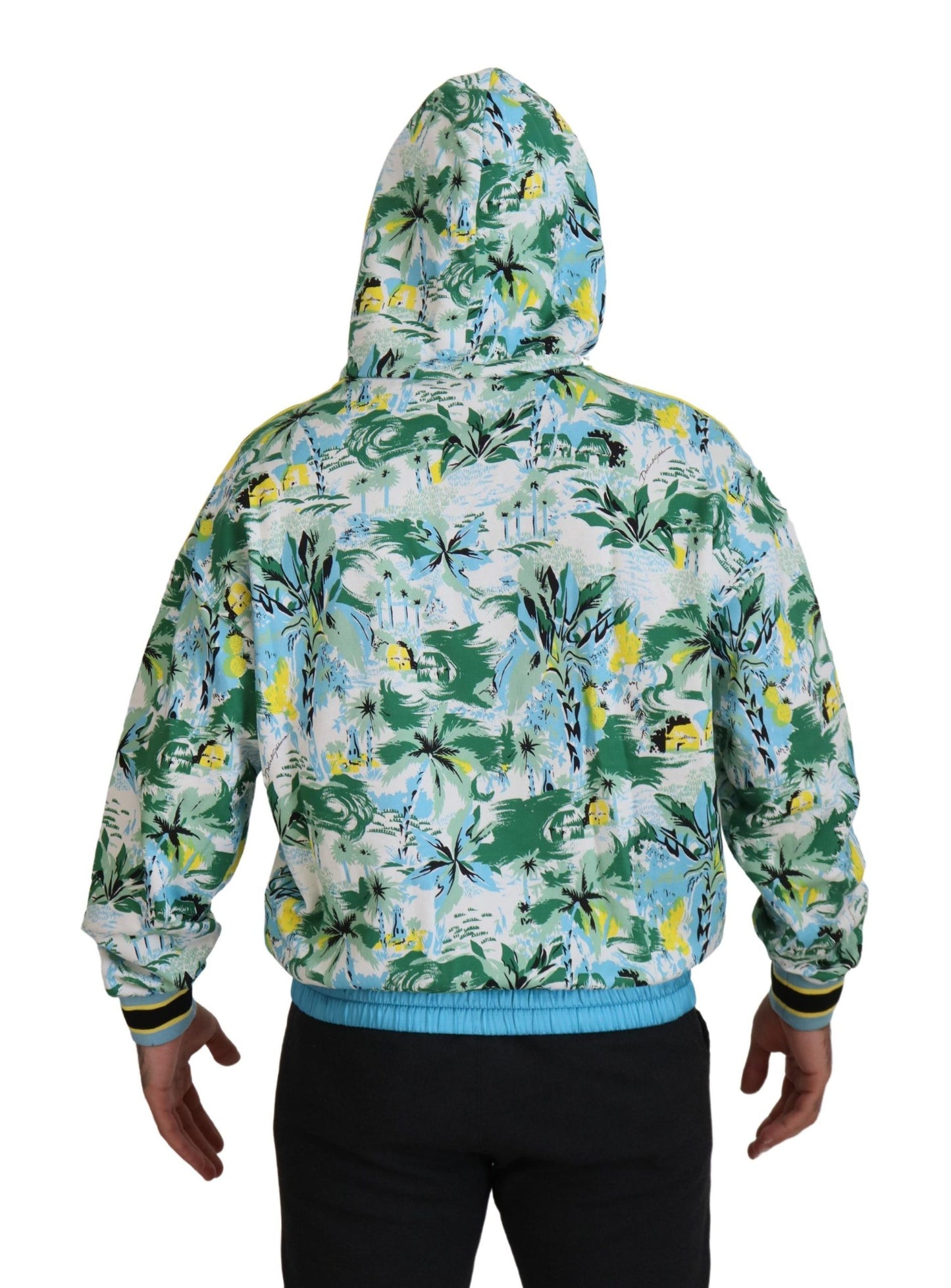 Multicolor Sweatshirt mit Kapuze aus Baumwolle Pullover