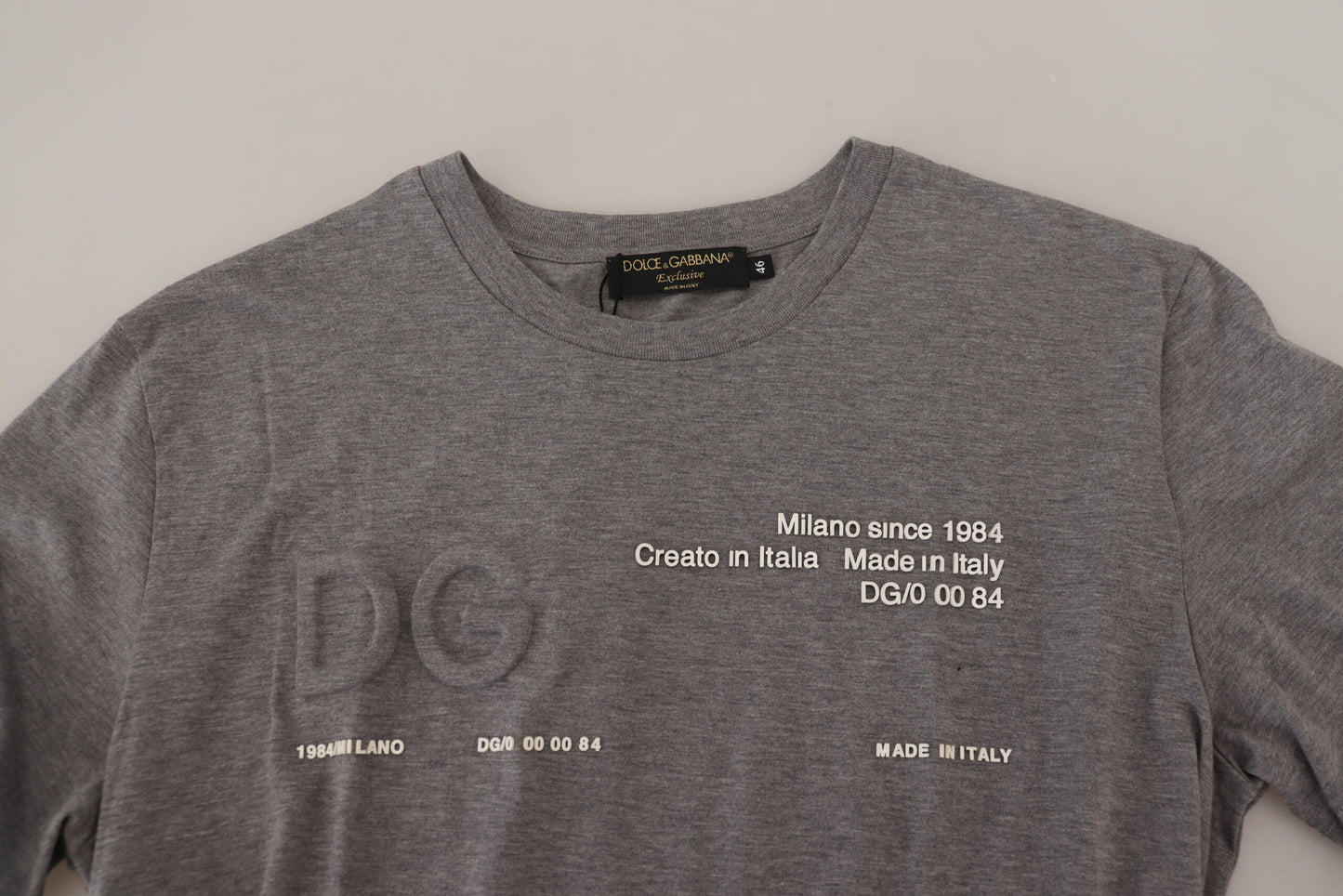 Graues Logo-Baumwoll-Top Exklusive T-shirt