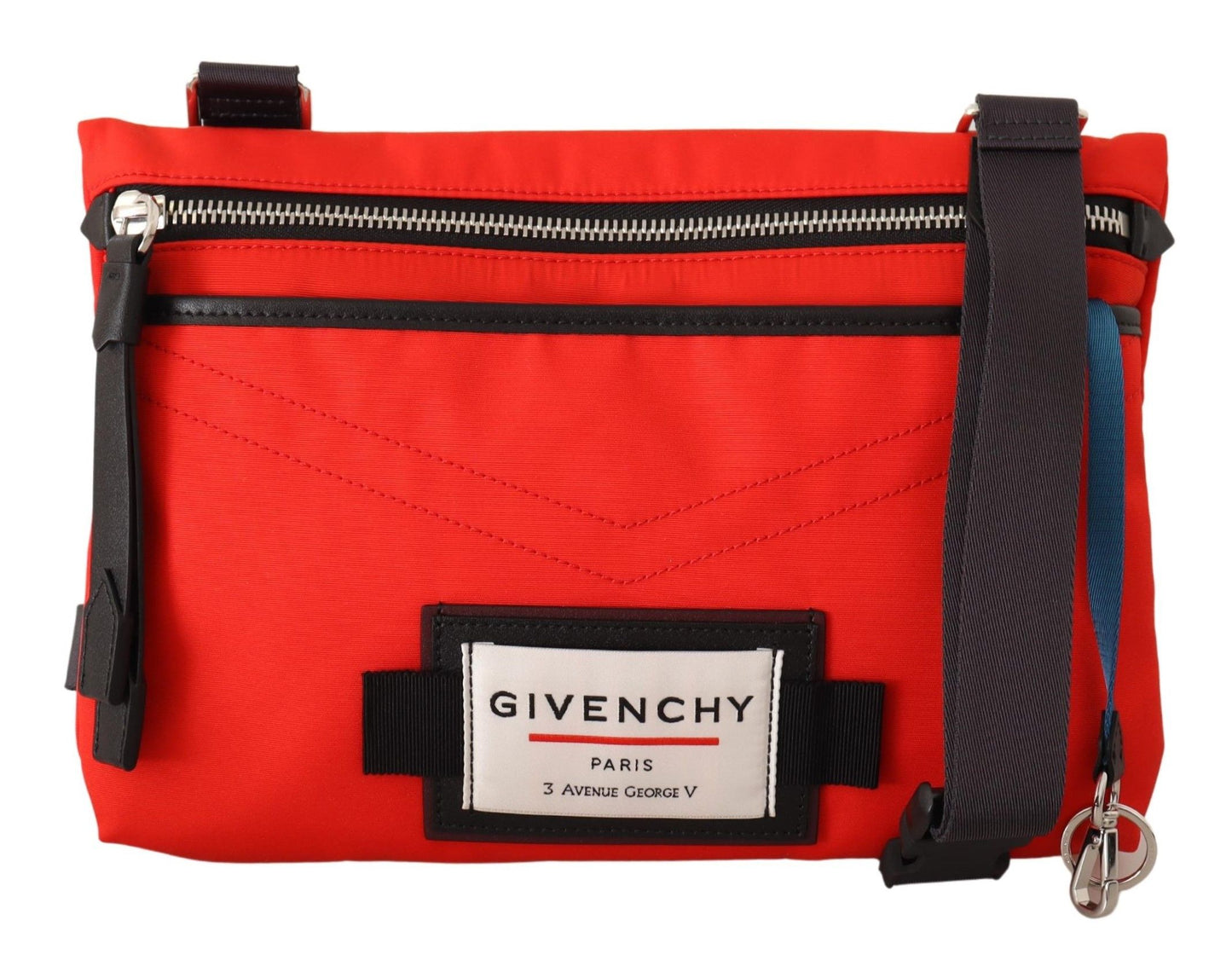 Rote flache Crossbody-Tasche aus Polyamid Downtown