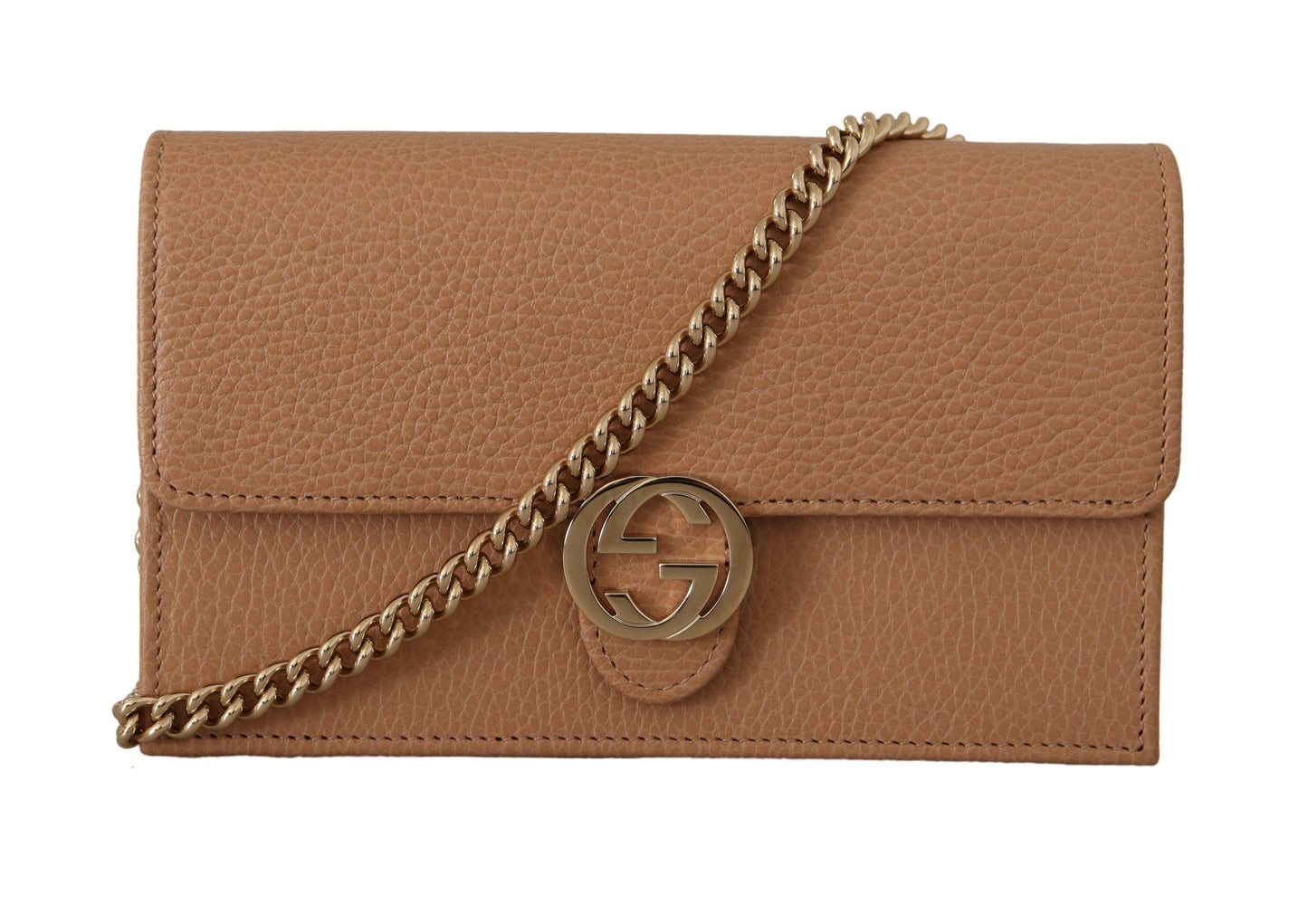 Gucci Beige Icon Leder Crossbody Tasche