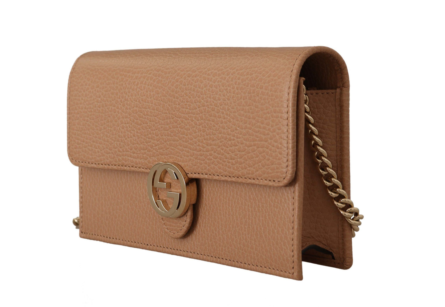 Gucci Beige Icon Leder Crossbody Tasche