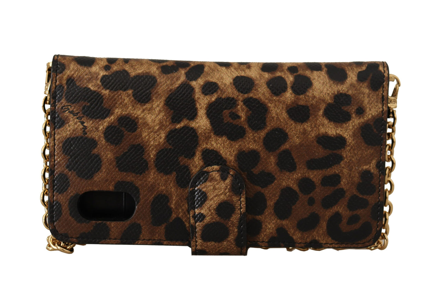 Brauner Leopard Kristall iPhone Tasche Wallet