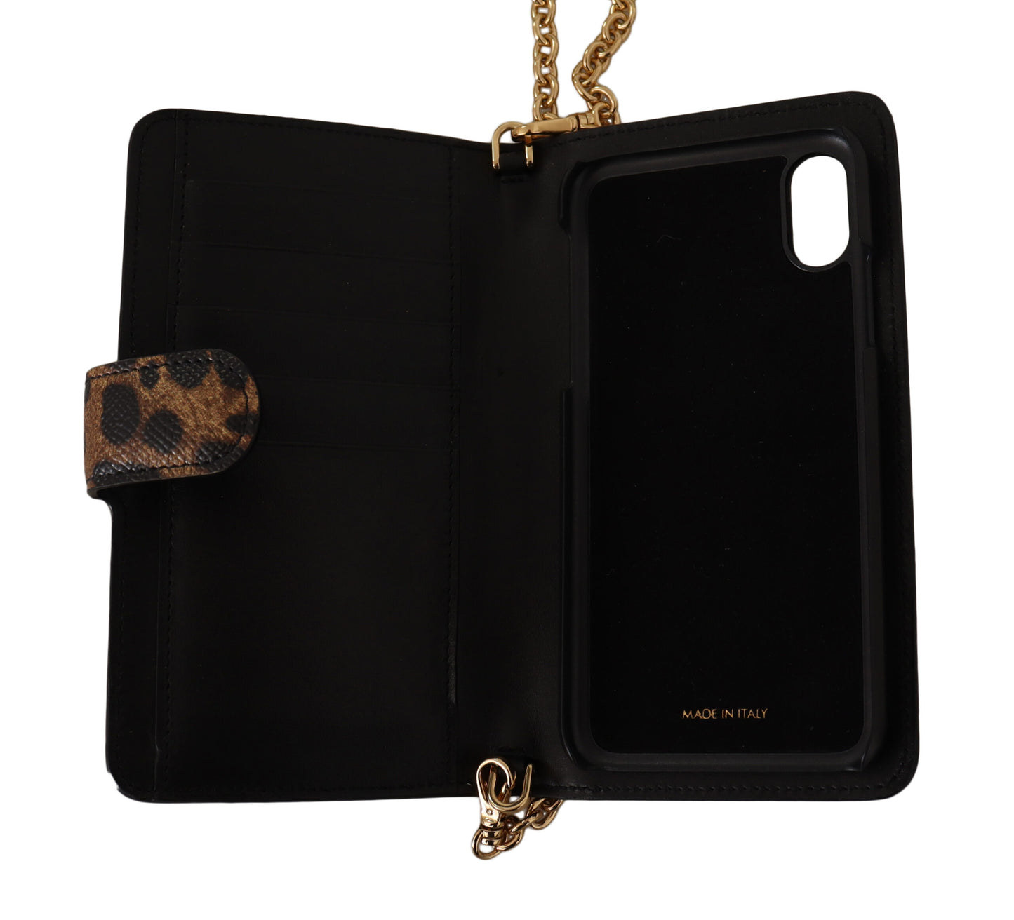 Brauner Leopard Kristall iPhone Tasche Wallet
