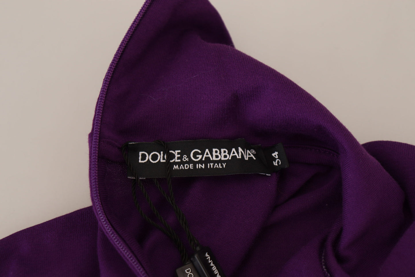 Lila Rollkragenpullover aus Baumwolle