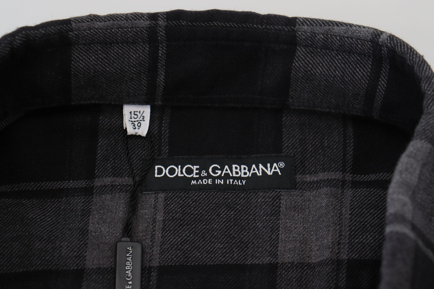 Schwarz Gray Check Herren Langarmhemd