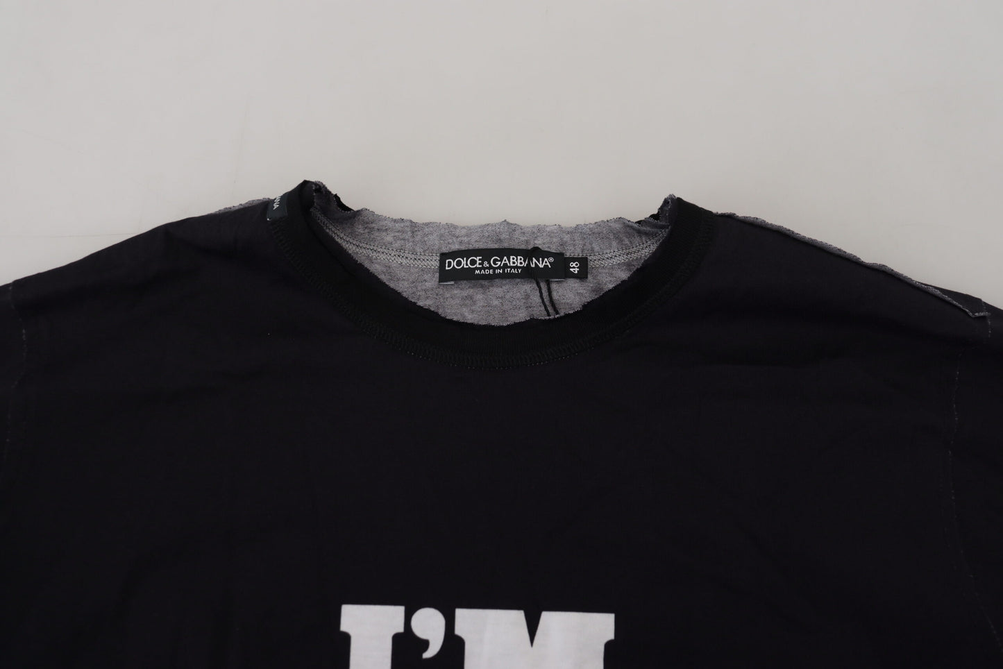 Schwarzes bedrucktes T-Shirt mit Rundhalsausschnitt für Herren