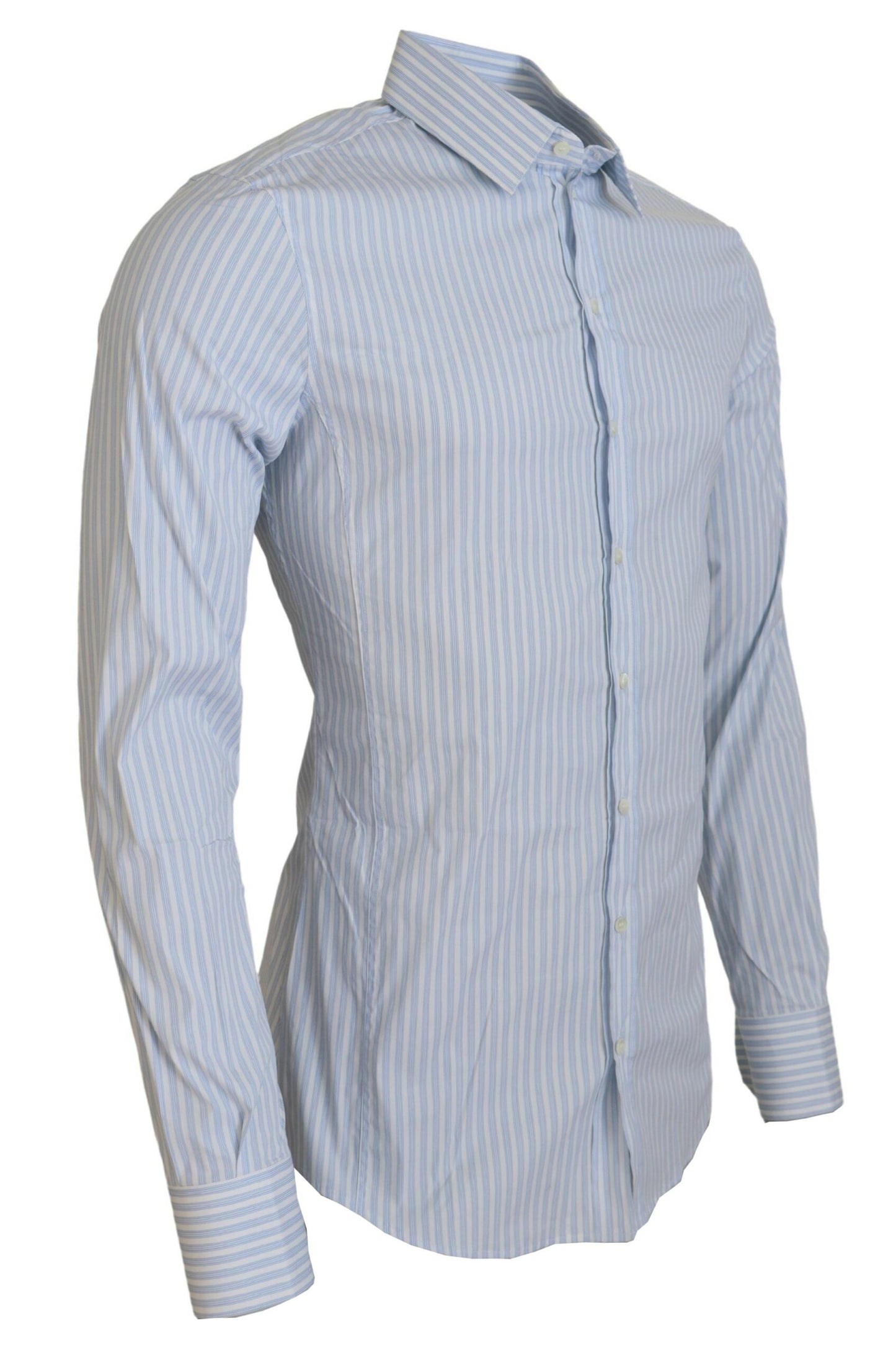 Blau gestreiftes SICILIA Herren Langarmhemd