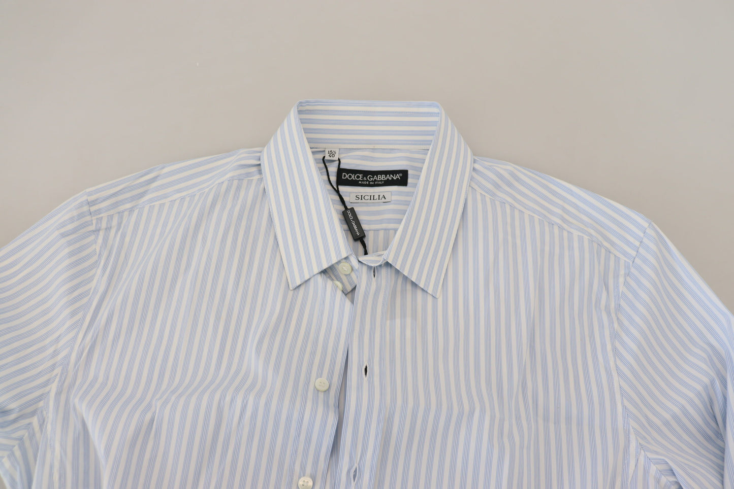 Blau gestreiftes SICILIA Herren Langarmhemd