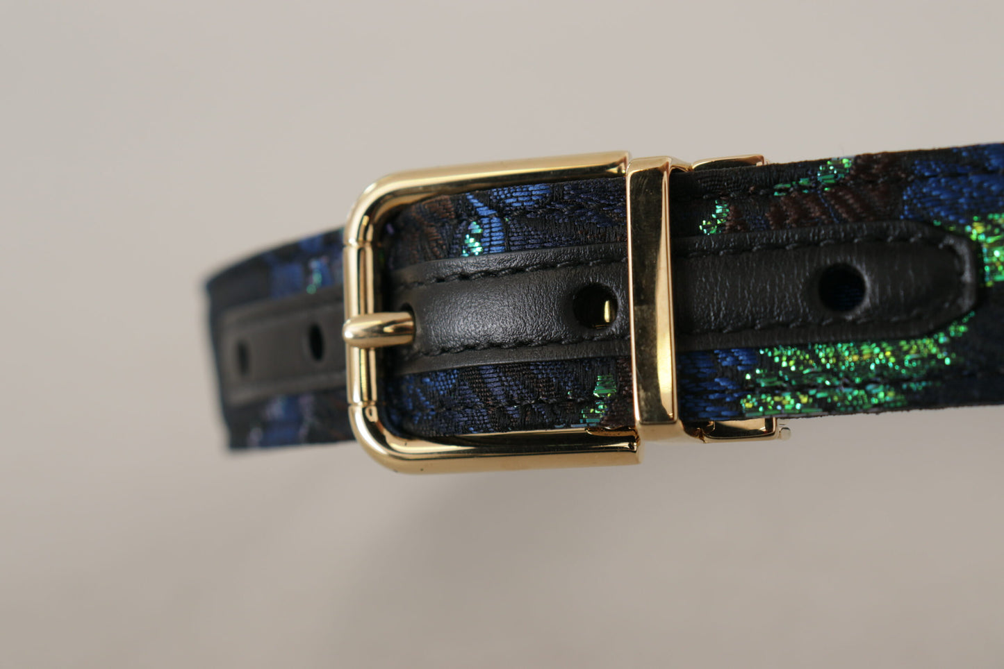 Multicolor Floral Jacquard Gold Metallschnalle Gürtel