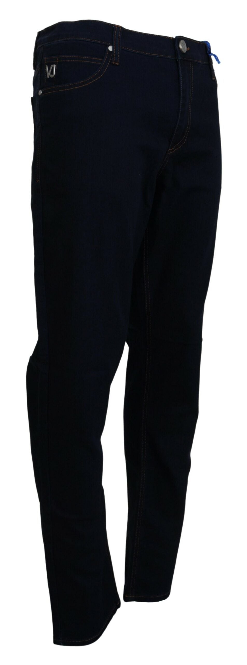 Dunkelblaue Baumwolle Straight Fit Herren Casual Denim Jeans