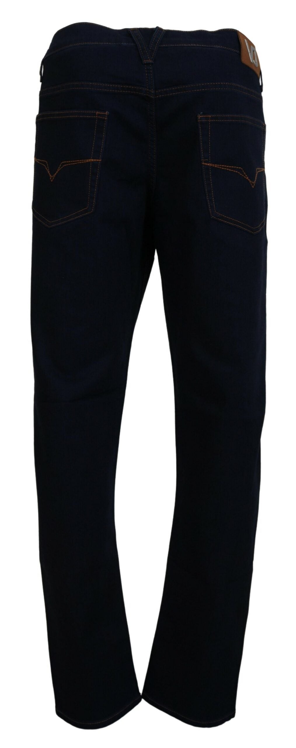Dunkelblaue Baumwolle Straight Fit Herren Casual Denim Jeans