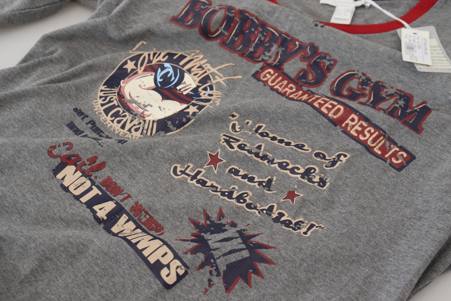 Graues Baumwolle bedruckt Männer Casual Pullover T-Shirt