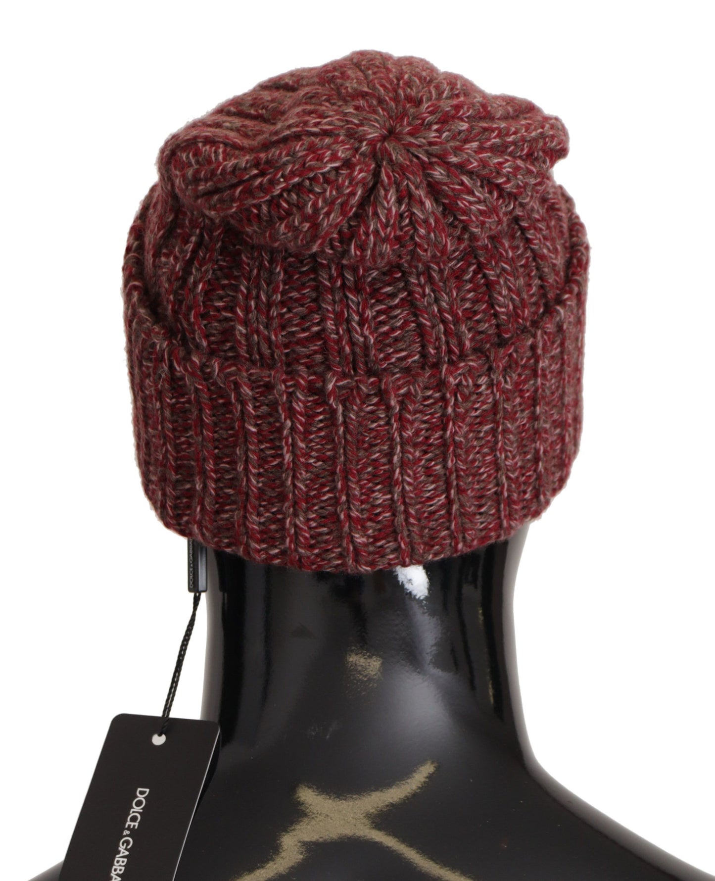Bordeaux Capello Kaschmir-Strickmütze