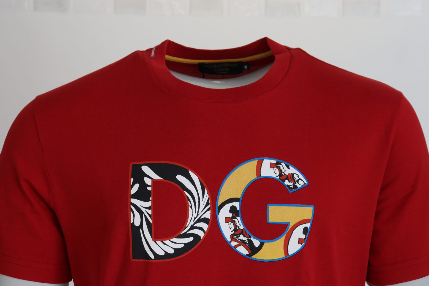 Rotes DG Logo Crewneck Top Exklusives T-Shirt