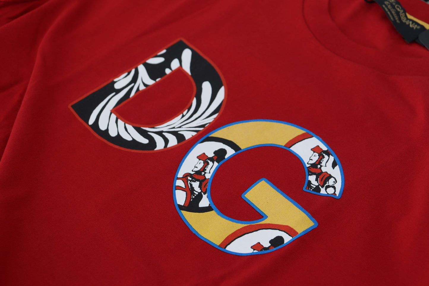 Rotes DG Logo Crewneck Top Exklusives T-Shirt