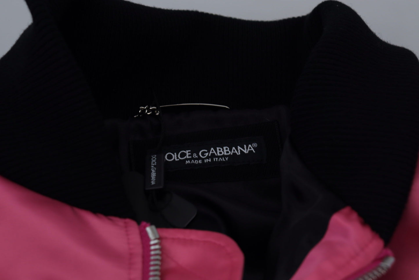 Nylon Rosa Männer Bomberjacke mit Reißverschluss
