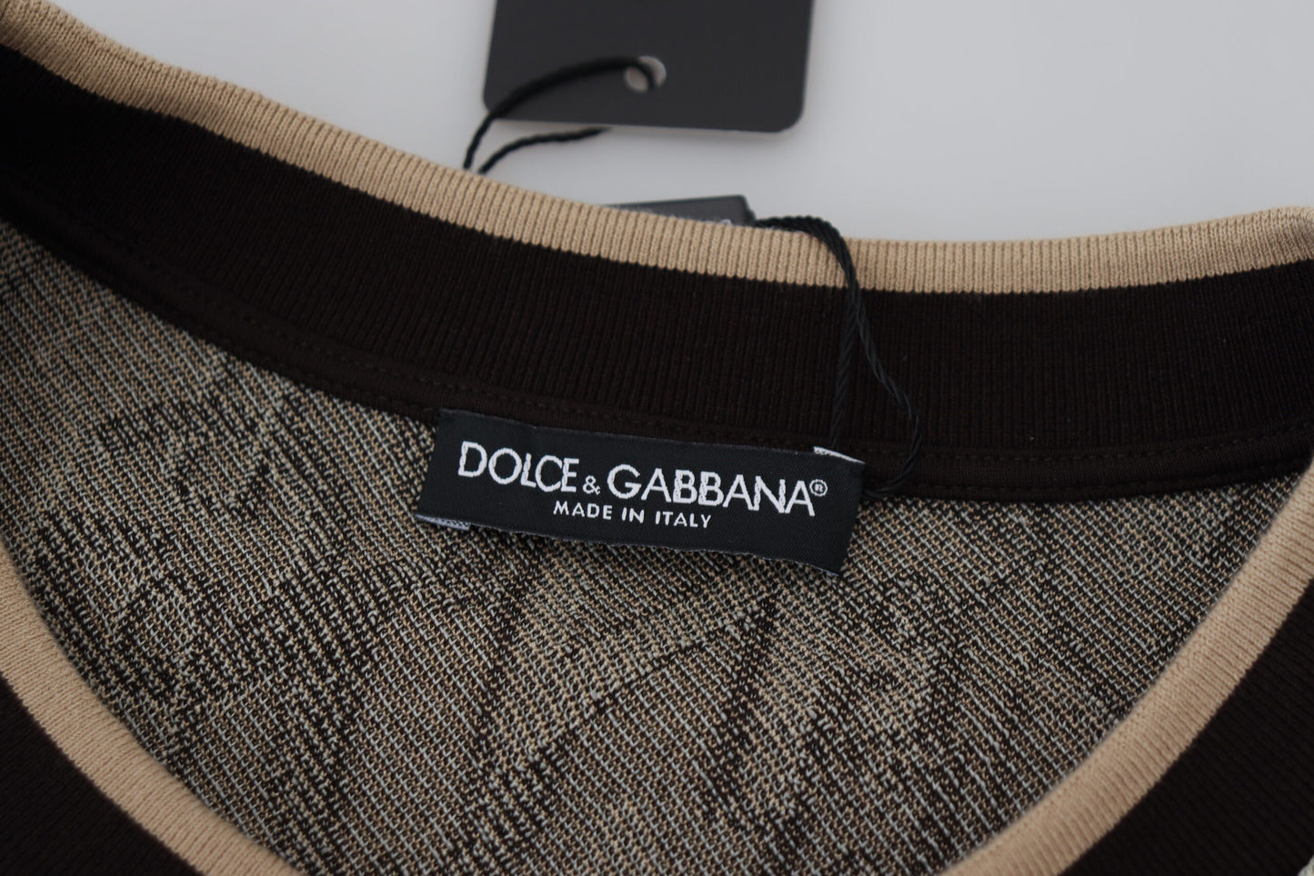 Beige Logo Mania Pullover aus Baumwolle