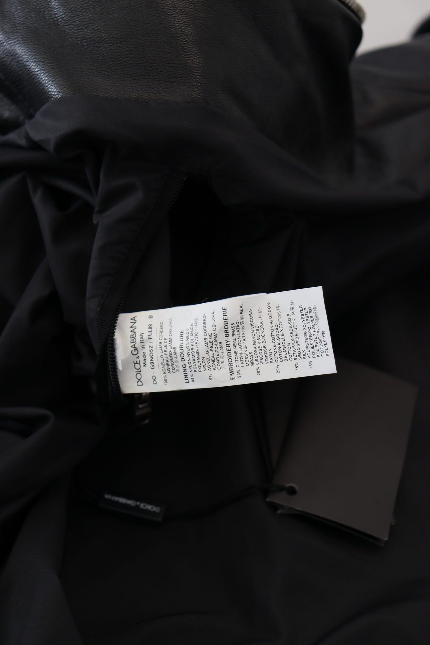 Schwarzer Leder Blousonmantel mit Kapuze Jacke