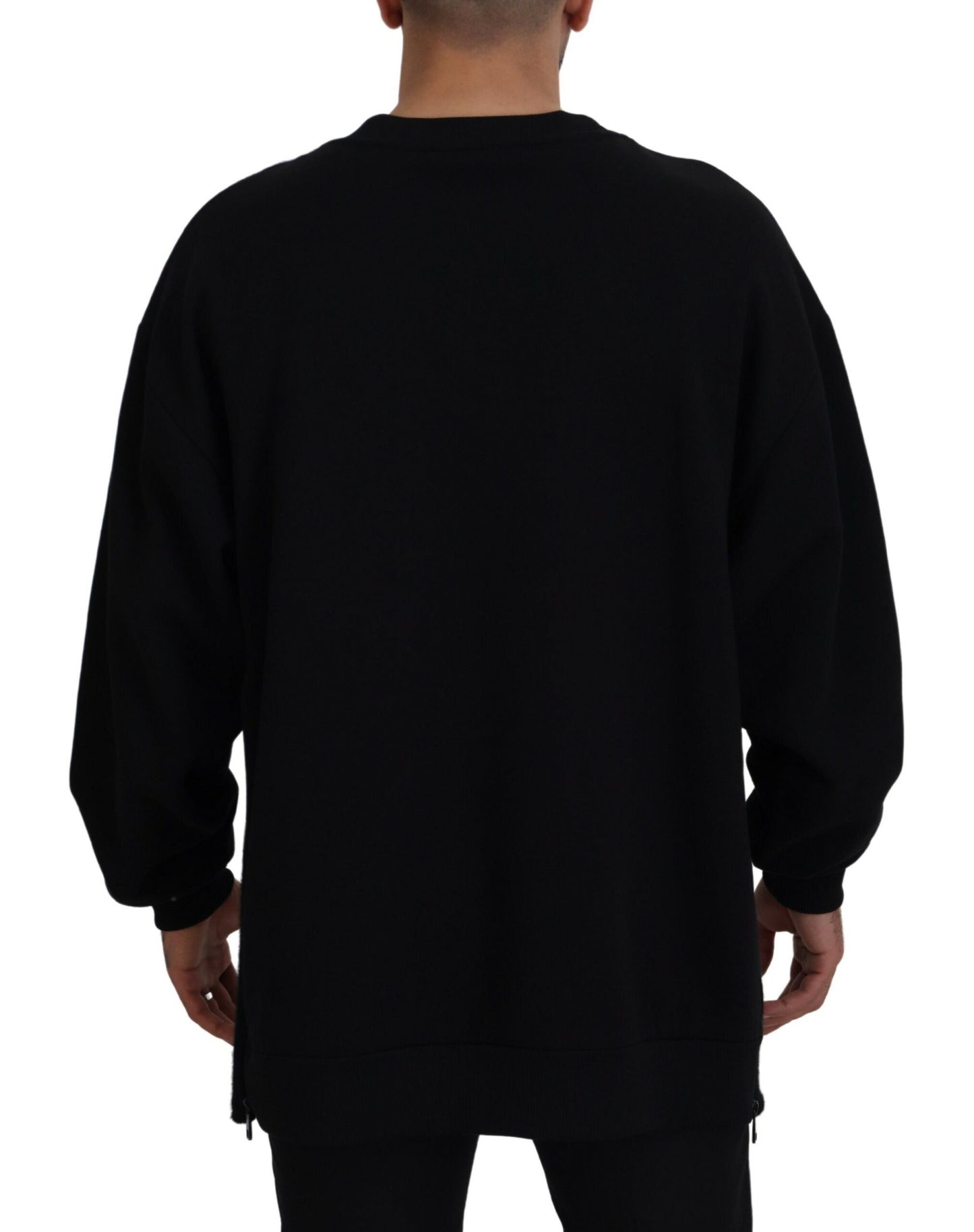 Schwarzer DG Logo Pullover aus Baumwolle