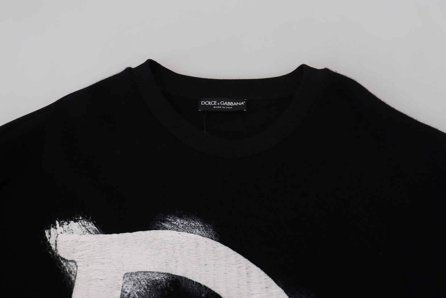 Schwarzer DG Logo Pullover aus Baumwolle