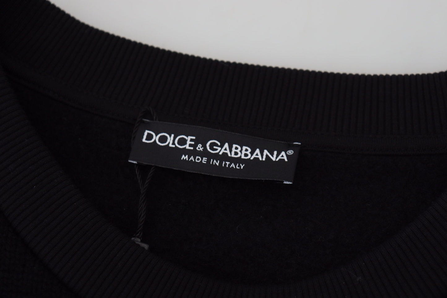 Schwarzer DG Logo Pullover aus Baumwolle