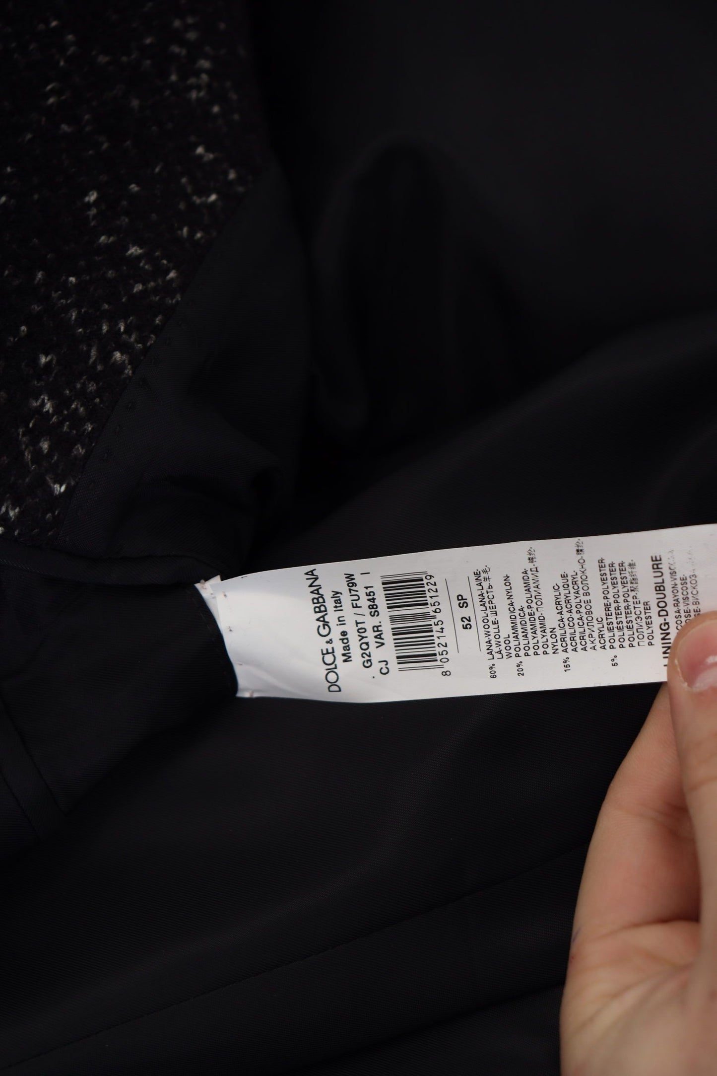 Schwarzer Wollmantel Zweireiher Herrenjacke