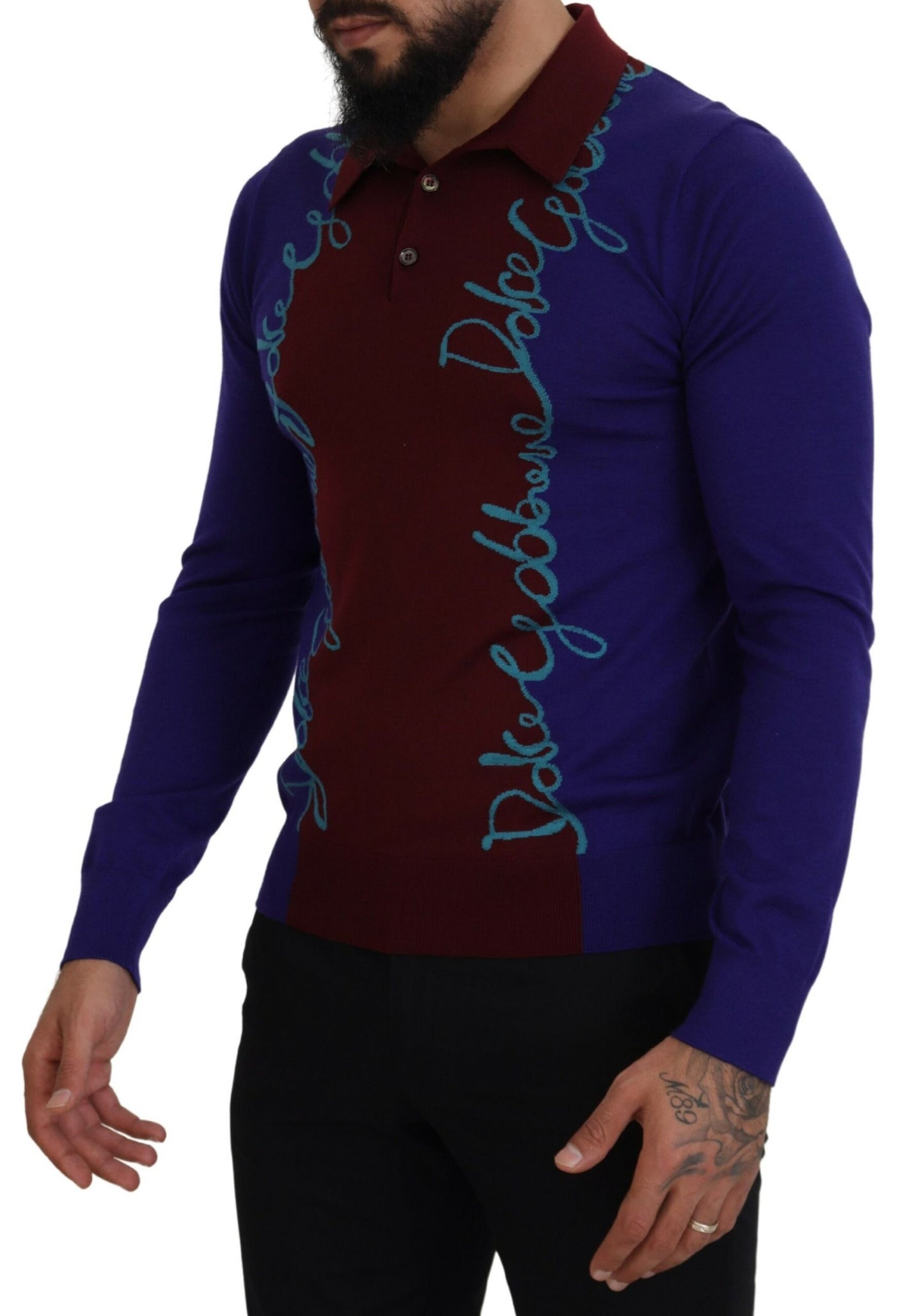 Multicolor Logo Pullover mit Kragen