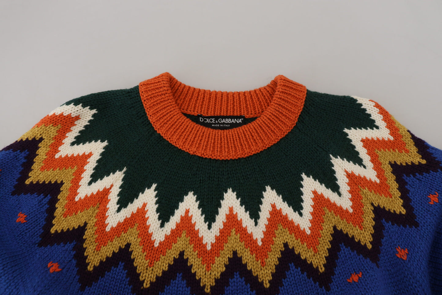 Multicolor Pullover aus Wollstrick