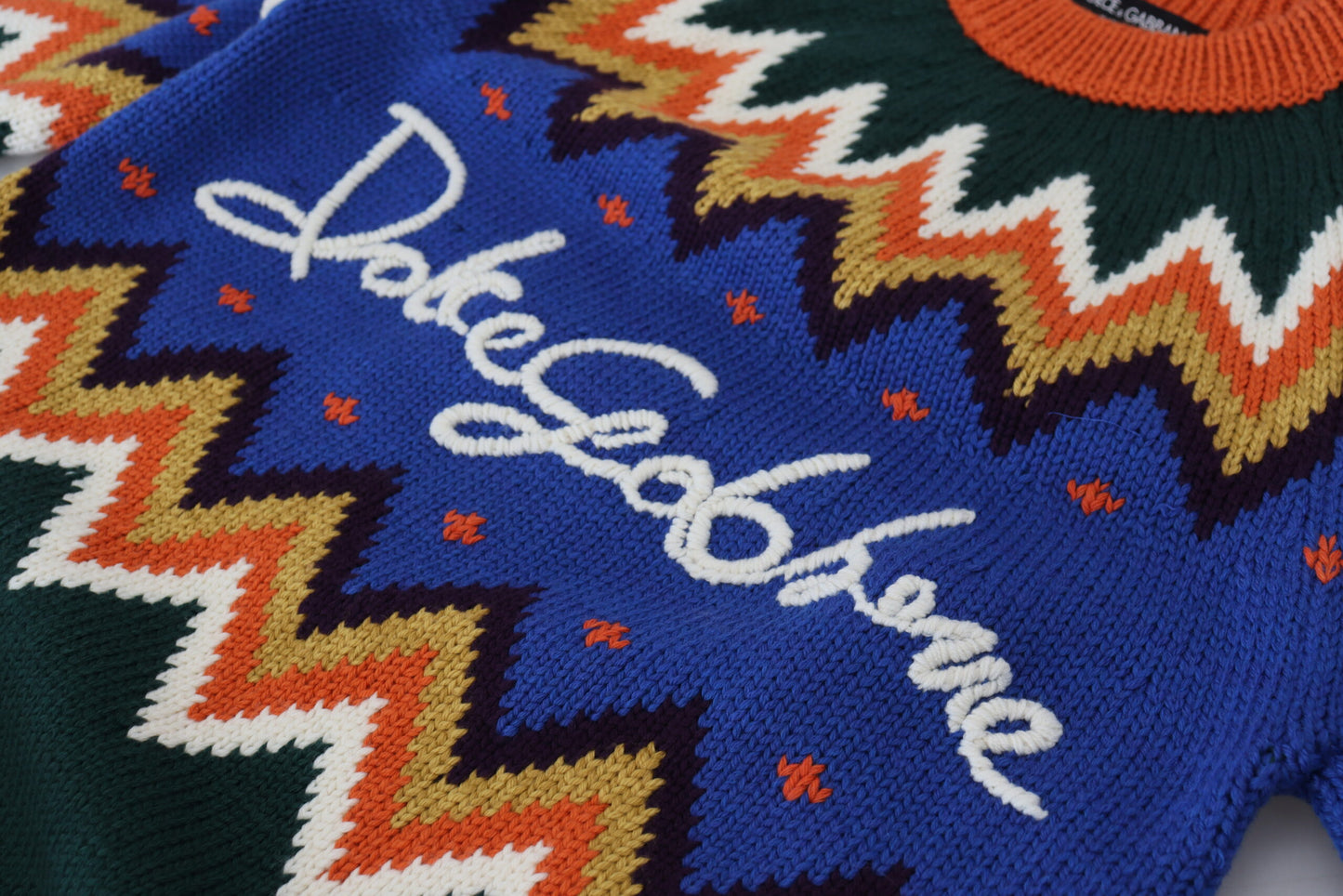 Multicolor Pullover aus Wollstrick