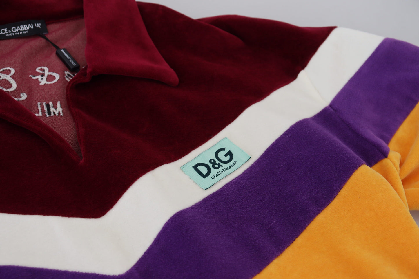 Multicolor Baumwoll-T-Shirt mit Kragen für Männer